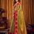 Mehendi soft tissue zari woven saree with blouse