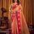 Peach soft tissue zari woven saree with blouse