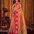 Peach soft tissue zari woven saree with blouse