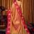 Peach soft tissue zari woven saree with blouse