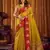 parrot green soft tissue zari woven saree for festive wear
