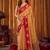 Beige soft tissue zari woven saree with blouse