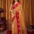 Beige soft tissue zari woven saree with blouse