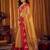 Beige soft tissue zari woven saree with blouse