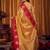 Beige soft tissue zari woven saree with blouse
