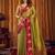 Mehendi soft tissue zari woven saree with blouse