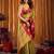 Mehendi soft tissue zari woven saree with blouse