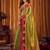 Mehendi soft tissue zari woven saree with blouse