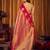 Pink soft tissue zari woven saree with blouse