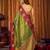 Green soft tissue zari woven saree with blouse