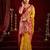 Yellow modal banarasi zari woven saree with blouse
