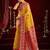 Yellow modal banarasi zari woven saree with blouse