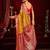 Yellow modal banarasi zari woven saree with blouse