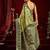 Pista green modal banarasi zari woven saree with blouse