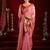 Baby pink modal banarasi zari woven saree with blouse