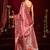 Baby pink modal banarasi zari woven saree with blouse
