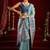 Sky blue modal banarasi zari woven saree with blouse