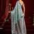 Sky blue modal banarasi zari woven saree with blouse