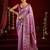 Purple modal banarasi zari woven saree with blouse