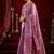 Purple modal banarasi zari woven saree with blouse