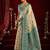 Off white modal banarasi zari woven saree with blouse