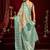 Off white modal banarasi zari woven saree with blouse