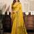 Mustard modal art silk warli work saree with blouse