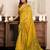 Mustard modal art silk warli work saree with blouse