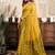 Mustard modal art silk warli work saree with blouse