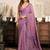 Purple modal art silk warli work saree with blouse