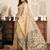 Cream modal art silk warli work saree with blouse