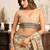 Cream modal art silk warli work saree with blouse