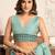 Sky blue modal art silk warli work saree with blouse