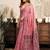 Pink modal art silk warli work saree with blouse