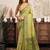 Green modal art silk warli work saree with blouse