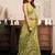 Green modal art silk warli work saree with blouse