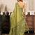 Green modal art silk warli work saree with blouse