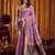 purple mina work khadi cotton saree