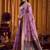 Purple khadi cotton mina work saree with blouse