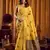 Yellow khadi cotton mina work saree with blouse
