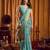 Sky blue khadi cotton mina work saree with blouse