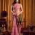 Pink khadi cotton mina work saree with blouse