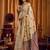 Cream khadi cotton mina work saree with blouse