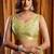 Green khadi cotton mina work saree with blouse