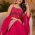 Pink zari Sequin embroidery work georgette kurta & sharara with dupatta set