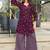 Purple leaf print poly cotton fusion wear co-ord set
