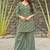 Green geometric print poly cotton fusion wear co-ord set