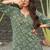 Green geometric print poly cotton fusion wear co-ord set
