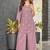 Pink geometric print poly cotton fusion wear co-ord set