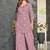 Pink geometric print poly cotton fusion wear co-ord set